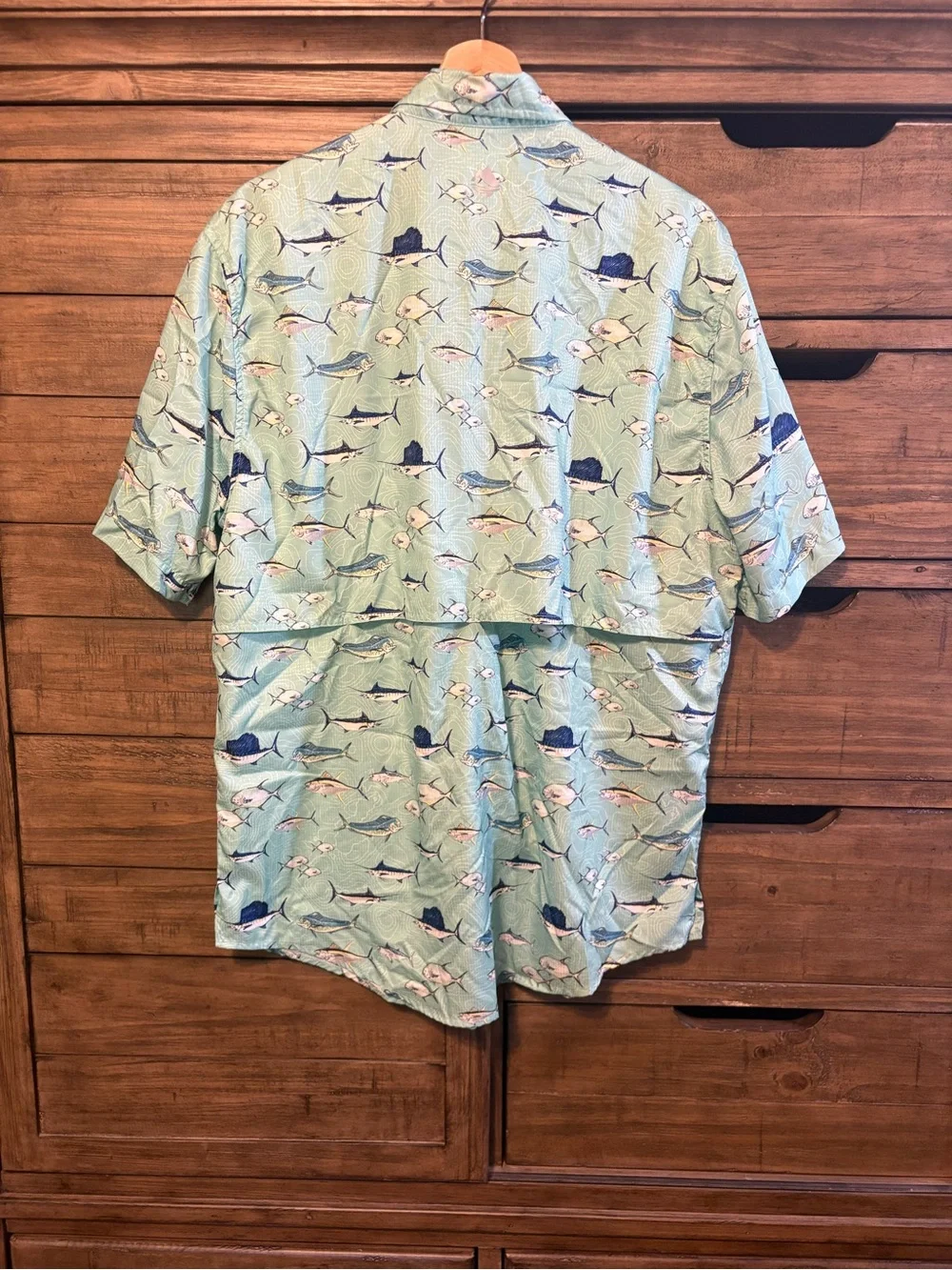 Ocean + Coast Matching Set Fish Print Shirt & Swim Shorts Men’s Tropical Fishing